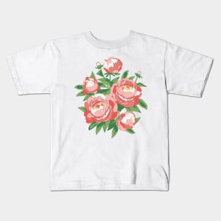 Bouquet of peonies Kids T-Shirt